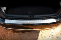 Volkswagen Passat B7 2012-2015 рр. Накладка на задній бампер OmsaLine МАТ (Sedan, нерж) фото 4