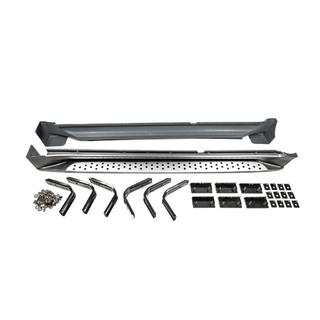 Бокові пороги OEM BMW (2 шт, алюм.) Hyundai Tucson JM 2004- рр. фото 2