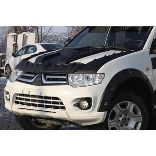 Накладка на капот V1 (ABS) Mitsubishi L200 2006-2015 рр. фото 1