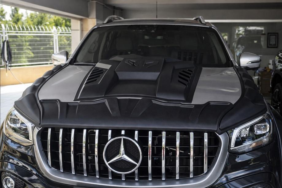 Mercedes X class 2017-2020 рр. Накладка на капот (ABS) Image