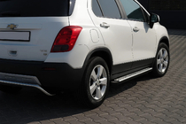 Chevrolet Trax 2012-2023 рр. Бокові пороги OEM V2 (2 шт., Алюміній) фото 1