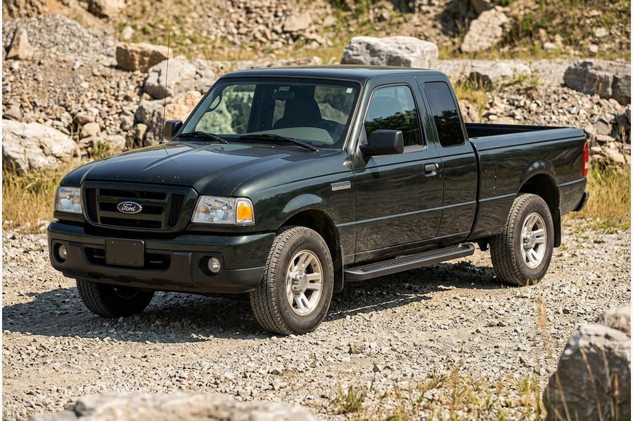 Ford Ranger 2002-2006 рр. Бокові пороги Allmond Black (2 шт., Алюміній) Фото 1