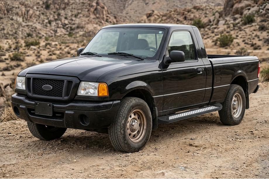 Ford Ranger 2002-2006 рр. Бокові пороги Vision New Black (2 шт., Алюміній) Фото 1