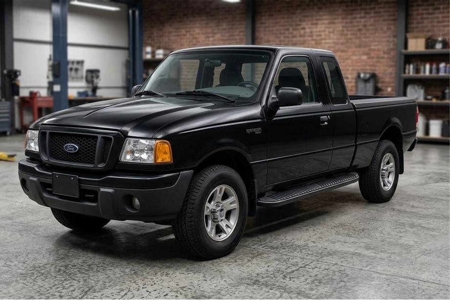 Ford Ranger 2002-2006 рр. Бокові пороги Tayga Black (2 шт., Алюміній) Image
