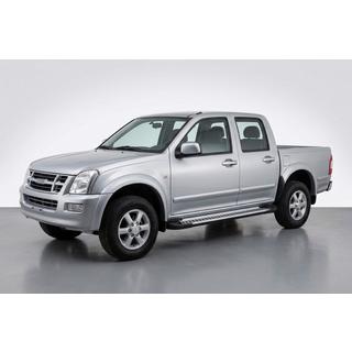 Бокові пороги Line (2007-2012, 2 шт., Алюміній) Isuzu D-Max 2002-2011 рр. фото 1