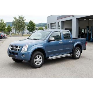 Бокові пороги Rainbow (2007-2012, 2 шт., Алюміній) Isuzu D-Max 2002-2011 рр. фото 1