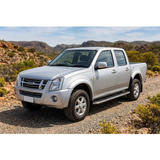 Бокові пороги Maydos V1 (2007-2012, 2 шт., Алюміній) Isuzu D-Max 2002-2011 рр. фото 1