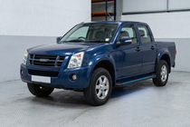 Isuzu D-Max 2002-2011 рр. Бокові пороги Maya Blue (2007-2012, 2 шт., Алюміній) фото 1