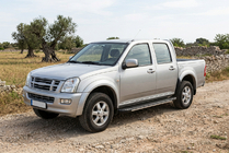 Isuzu D-Max 2002-2011 рр. Бокові пороги Bosphore Grey (2007-2012, 2 шт., Алюміній) фото 1