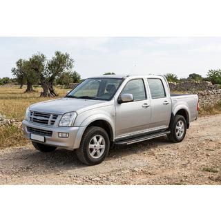 Бокові пороги Bosphore Grey (2007-2012, 2 шт., Алюміній) Isuzu D-Max 2002-2011 рр. фото 1