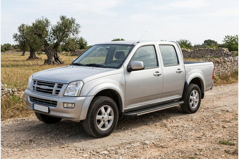 Isuzu D-Max 2002-2011 рр. Бокові пороги Bosphore Grey (2007-2012, 2 шт., Алюміній) Image