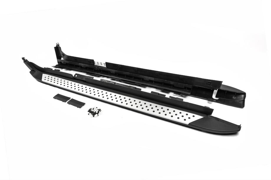 BMW X3 F25 2011-2018 рр. Бокові пороги V3 OEM (2 шт., алюміній) Image