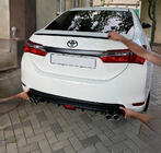Toyota Corolla 2013-2019 рр. Задній дифузор V3 (1234 Upgrade) фото 1