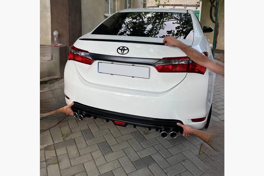 Toyota Corolla 2013-2019 рр. Задній дифузор V3 (1234 Upgrade) Image