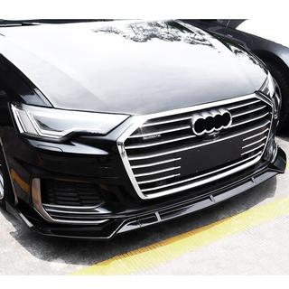 Передня лип накладка (чорна) Audi A6 C8 2018-2025 рр. фото 2