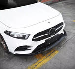 Mercedes A-сlass W177 2018- рр. Передня лип накладка (для AMG-Line 2018-2021, Чорна) фото 2