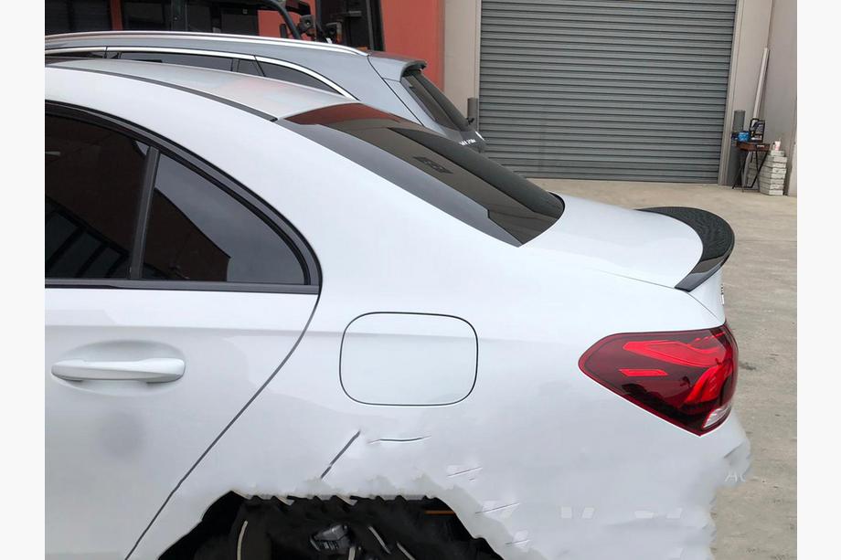 Mercedes A-class W177 2018- рр. Спойлер LIP (1234 Upgrade, чорний) Image