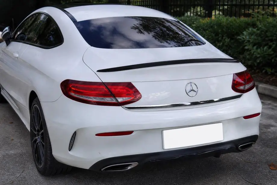 Mercedes C-class W205 2014-2021 рр. Спойлер для Coupe (1234 Upgrade, чорний) Фото 1