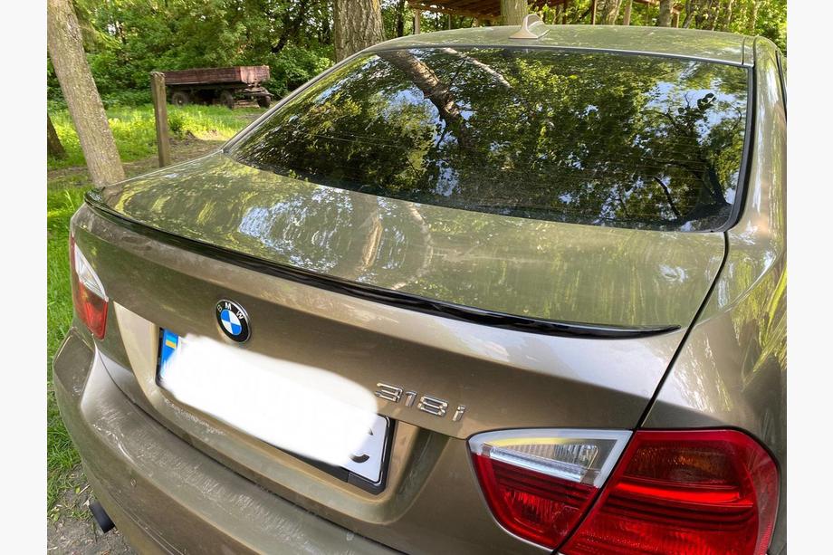 BMW 3 серія E90/E91 2005-2011 рр. Спойлер HongHang V1 (ABS, чорний глянець) Фото 1