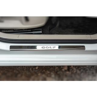 Накладки на пороги OmsaLine V2 (4 шт, нерж) Volkswagen Golf 7/E-Golf 2012-2020 рр. фото 2