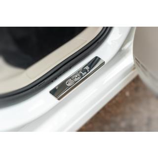 Накладки на пороги OmsaLine V2 (4 шт, нерж) Volkswagen Golf 7/E-Golf 2012-2020 рр. фото 3