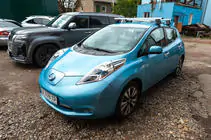 Nissan Leaf 2010-2017 рр. Автобагажник для гладкого даху (хром, пара) фото 8