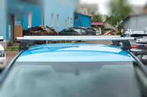 Nissan Leaf 2010-2017 рр. Автобагажник для гладкого даху (хром, пара) фото 5
