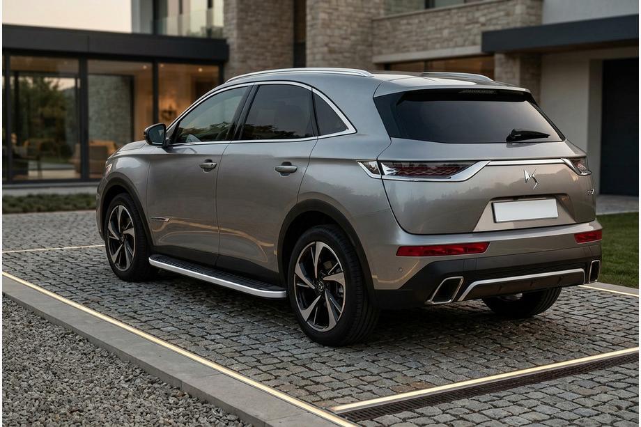 DS 7 Crossback 2017-2022 рр. Бокові пороги Tayga Grey (2 шт., Алюміній) Image