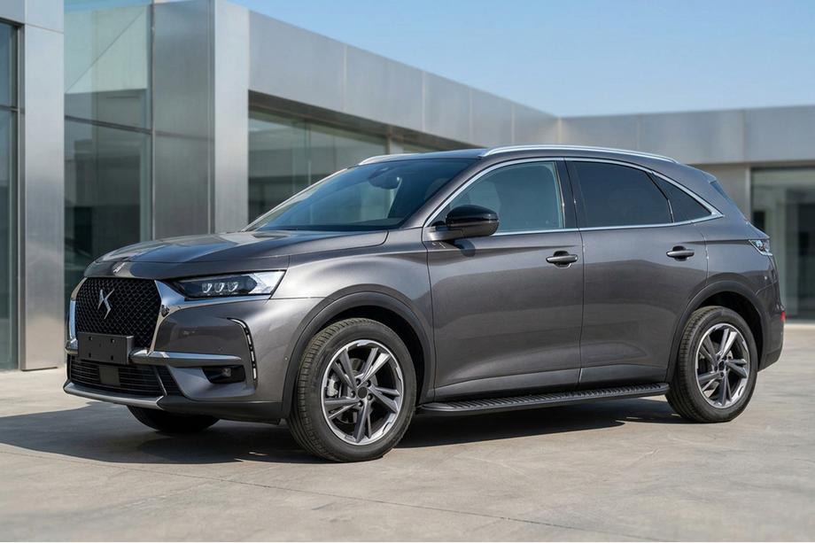 DS 7 Crossback 2017-2022 рр. Бокові пороги Tayga Black (2 шт., Алюміній) Image