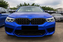 BMW 5 серія G30/G31 2017-2023 рр. Ніздрі Diamond Silver V2 (2017-2020, Чорна окантовка) фото 1