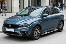 Fiat Tipo Cross 2021- рр. Бокові пороги Tayga V2 (2 шт., Алюміній) фото 1