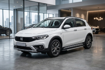 Fiat Tipo Cross 2021- рр. Бокові пороги Duru (2 шт., Алюміній) фото 1
