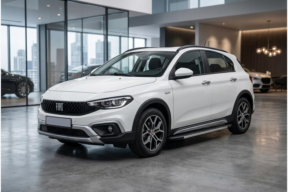 Fiat Tipo Cross 2021- рр. Бокові пороги Duru (2 шт., Алюміній) Image