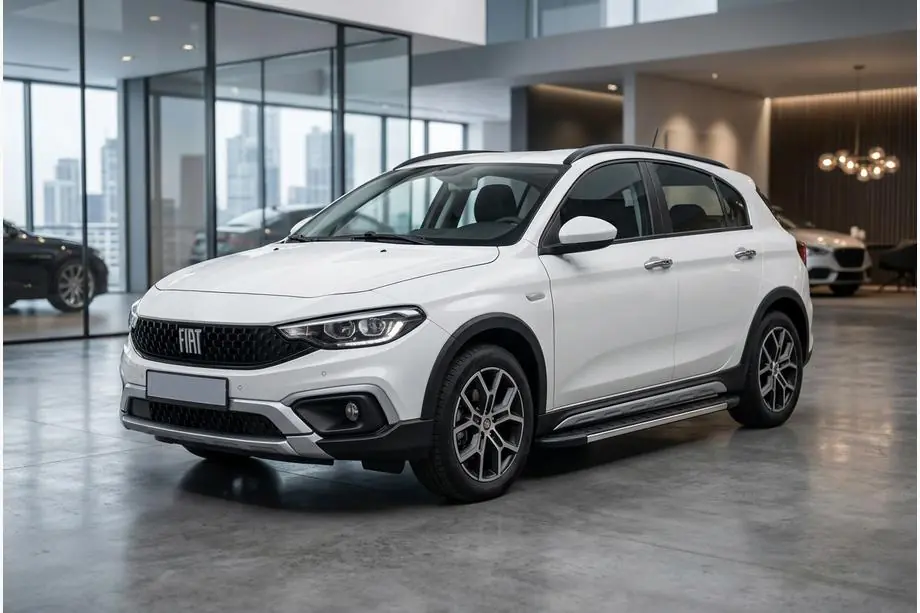 Fiat Tipo Cross 2021- рр. Бокові пороги Duru (2 шт., Алюміній) Image