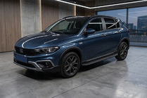 Fiat Tipo Cross 2021- рр. Бокові пороги Tayga Black (2 шт., Алюміній) фото 1