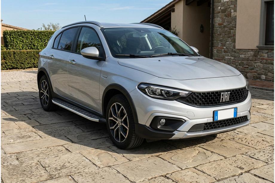 Fiat Tipo Cross 2021- рр. Бокові пороги Fullmond (2 шт., Алюміній) Image