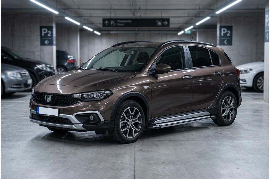 Fiat Tipo Cross 2021- рр. Бокові пороги Rainbow (2 шт., Алюміній) Image