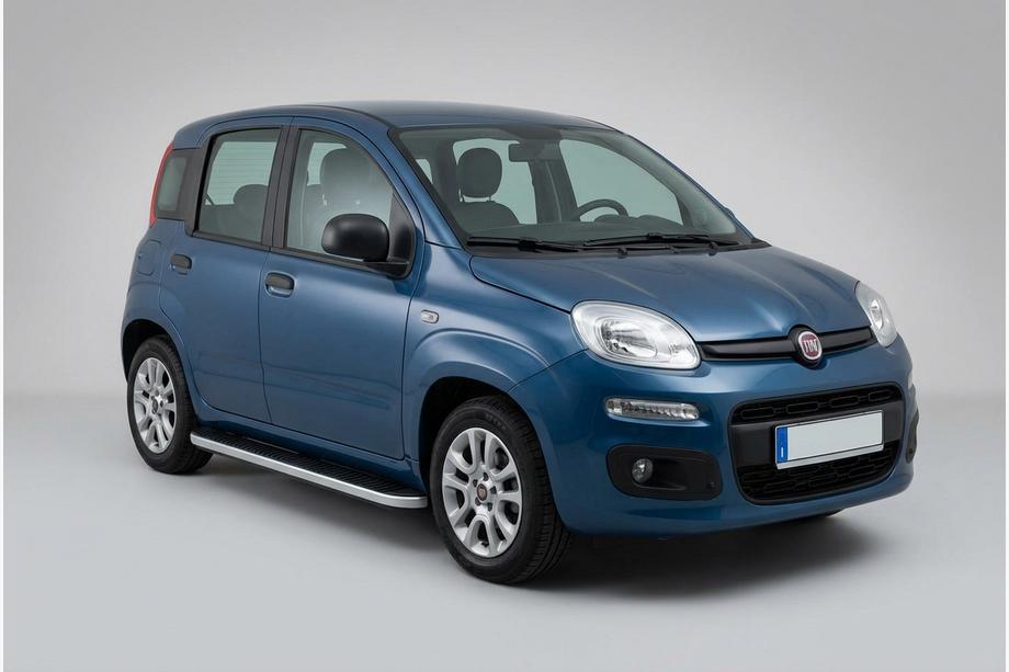 Fiat Panda 2011-2023 рр. Бокові пороги Tayga Grey (2 шт., Алюміній) Фото 1