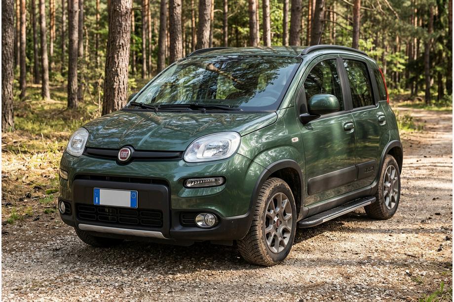 Fiat Panda 2011-2023 рр. Бокові пороги Bosphore Grey (2 шт., Алюміній) Image