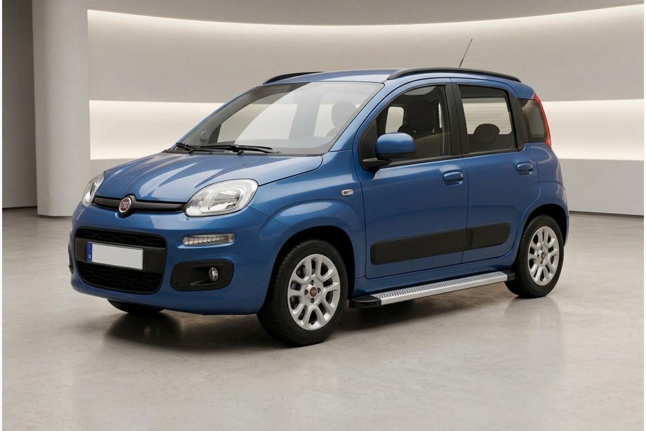 Fiat Panda 2011-2023 рр. Бокові пороги Maya V2 (2 шт., Алюміній) Фото 1
