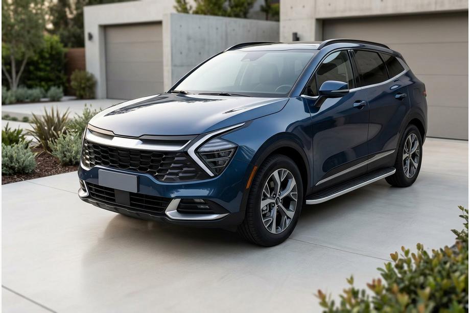 Kia Sportage 2021- рр. Бокові пороги Tayga Grey (2 шт., Алюміній) Фото 1