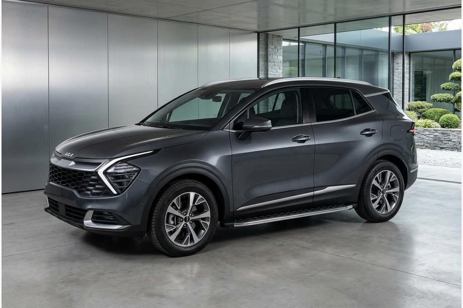 Kia Sportage 2021- рр. Бокові пороги BlackLine (2 шт., Алюміній) Фото 1