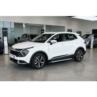 Бокові пороги Allmond Grey (2 шт., Алюміній) Kia Sportage 2021- рр. фото 1