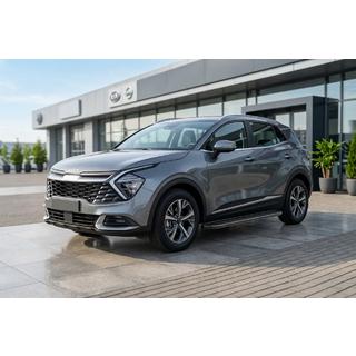 Бокові пороги Bosphore Black (2 шт., Алюміній) Kia Sportage 2021- рр. фото 1