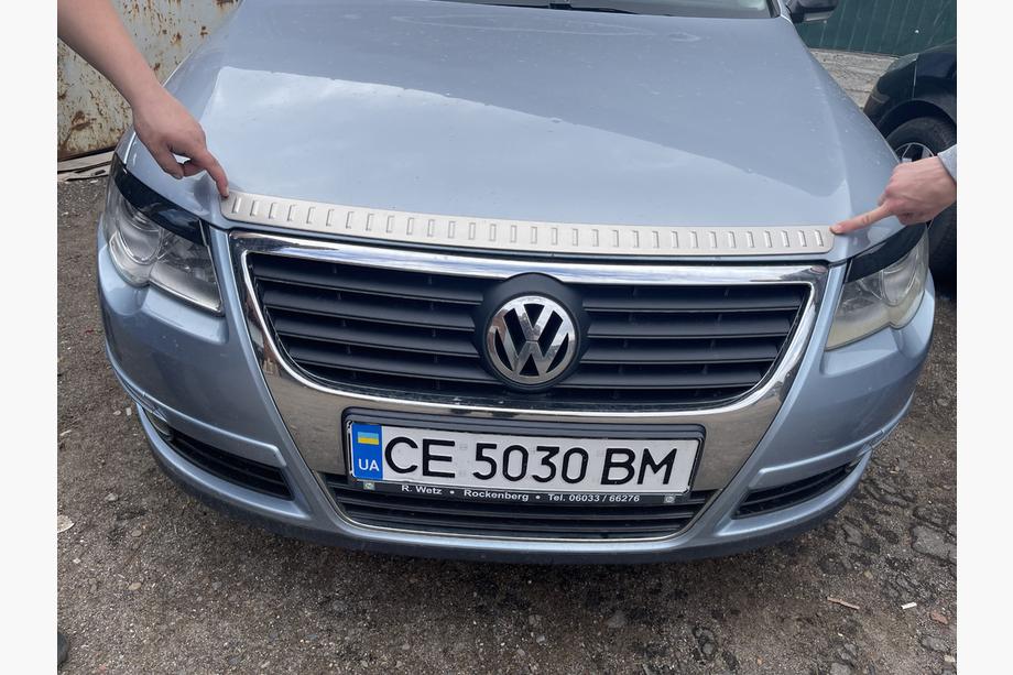 Volkswagen Passat B6 2006-2012 рр. Накладка на капот (1 шт, нерж) Фото 1