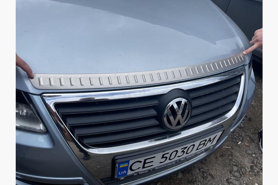 Volkswagen Passat B6 2006-2012 рр. Накладка на капот (1 шт, нерж) Фото 2