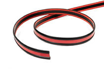 Чорний молдинг із червоною смужкою на метраж sal16b (1 метр, 27 мм) фото 1