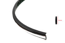 Чорний молдинг із хром смужкою на метраж sal32 (1 метр, 13.5 мм) фото 2