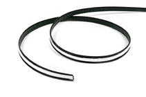 Чорний молдинг із хром смужкою на метраж sal13 (1 метр, 16.5 мм) фото 1