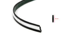 Чорний молдинг із хром смужкою на метраж sal13 (1 метр, 16.5 мм) фото 2